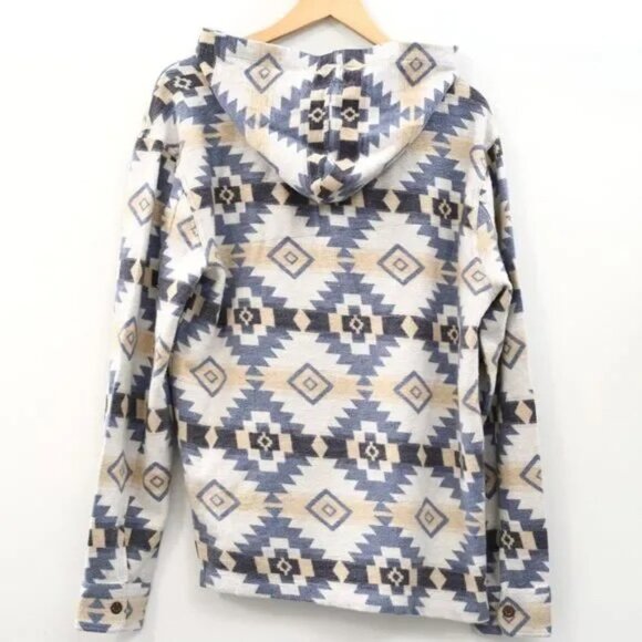 Faherty Men's DGF Knit Pacific Hoodie Aztec Southwestern Long Sleeve XL 283126 - Picture 6 of 8